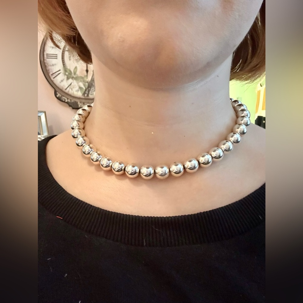 Ralph Lauren sterling silver bead necklace